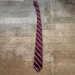 Brooks Brothers バーガンディ ストライプ ネクタイ