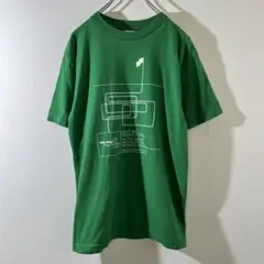 T-486 First Tee Open プリント Tシャツ Mサイズ グリーン