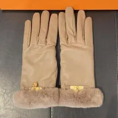 【新品未使用】エルメス ケリー グローブ 手袋 ラム スキン レザー ミンク