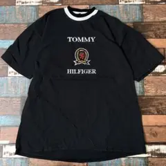 TOMMY HILFIGER トミーヒルフィガー　刺繍ロゴ　メンズ　半袖tシャツ