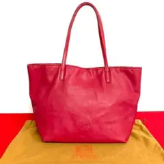 極 美品 ロエベ アナグラム ナッパレザー ミニ トートバッグ ハンドバッグ