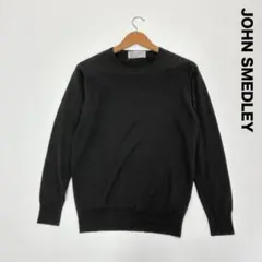JOHN SMEDLEY ジョンスメドレー☆ウール長袖ニット ブラック