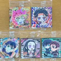鬼滅の刃シールウエハース13 蜜璃 珠世 伊之助 無一郎&炭治郎 5枚セット