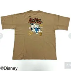 M　ディズニー　３匹の子ぶた　Tシャツ　半袖　刺繍　狼　ウルフ　ディズニー