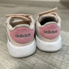 adidas ベルクロ スニーカー ベージュ/ピンク