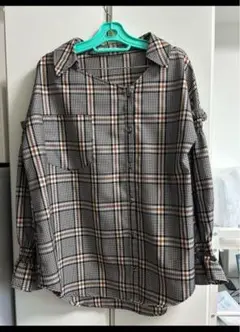 ✨美品✨REDYAZEL レディース チェック柄フリル袖シャツ フリーサイズ