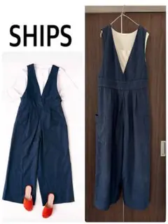 定価18,500円SHIPS 轟木節子さん リンネル コラボ デニムサロペット
