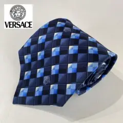ネクタイ ブランド ヴェルサーチェ ネイビー メドゥーサ柄/VERSACE