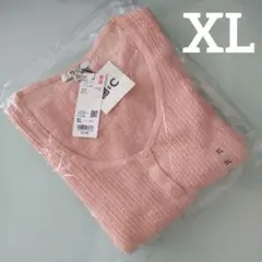 新品 ユニクロ / レースラウンドネックショートカーディガン（PINK・XL）