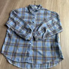 チェックシャツ ブルー