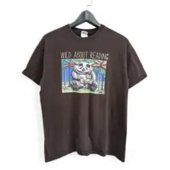 美品 WILD ABOUT READING 絵本パロディ 茶色 Tシャツ 272