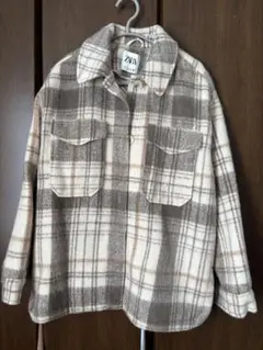 ZARA チェック　シャツ　ジャケット