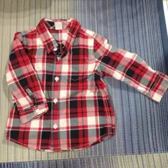 GAP チェック 長袖シャツ 18-24ヶ月
