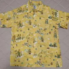 美品！BREEZEコナベイハワイ アロハシャツ イエロー男女兼用!!L