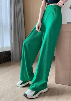 ランダムプリーツ イージーパンツ