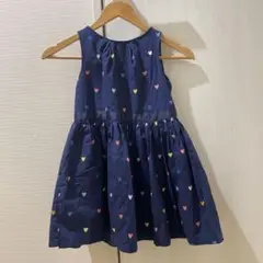 ノースリーブハート柄ワンピース