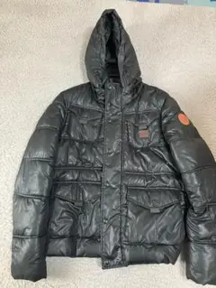 G-STAR RAW GSR フード付きブラックダウンジャケット