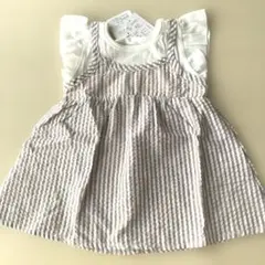 新品　女の子　チュニック　半袖　ストライプ　90