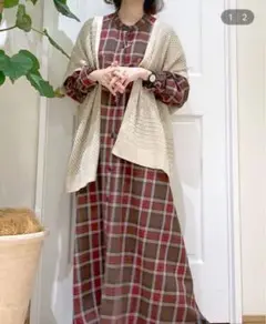 studio CLIP スタディオクリップ　ほぼ未使用　ニットベスト　ナチュラル
