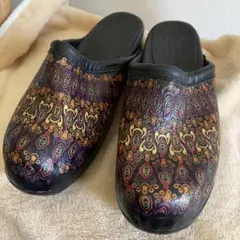 Nelsonネルソン レザーサンダル ミュール サボ ハンドメイド 柄 Nelson/ネルソン】レザーサンダル サボサンダル 25 5-26 5cm