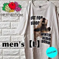 AH221【FRUIT OF THE LOOM】プリントTシャツ【メンズL】