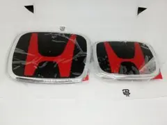 N-BOX JF5 JF6 タイプR赤黒仕様　 前後セット　エンブレム