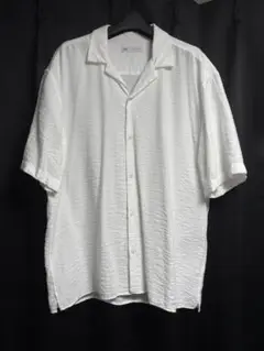 ZARA 半袖シャツ　ホワイト　L