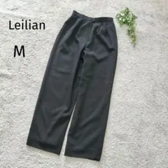 3610　レリアン　Leilian　テーパードパンツ　黒　上品　セレモニー　M