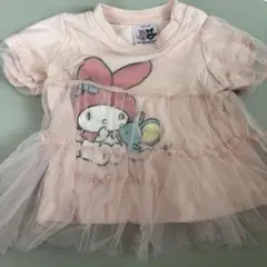 futafuta マイメロディ チュールTシャツ バースデイ 80