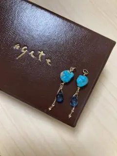 agete ピアスチャーム ターコイズ