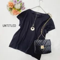 UNTITLED＊黒＊半袖カットソー♪半袖ブラウス