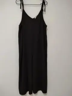 ブラック サロペット オーバーオール オールインワン キャミワンピ 2XL