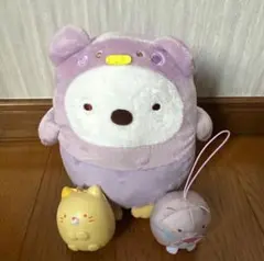 すみっこぐらしのぬいぐるみとマスコットセット
