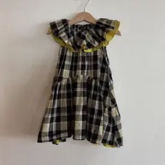 toitoitoi ノースリーブ チェック柄 ワンピース 80