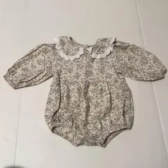 【期間限定値下げ】小花柄コットンロンパース 80サイズ