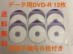 【送料無料】データ用DVD-R 4.7GB 12枚 両面不織布6枚付き