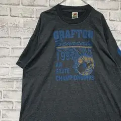 USA製90sヴィンテージTシャツ！シングルステッチ　グレー半袖古着　XL722