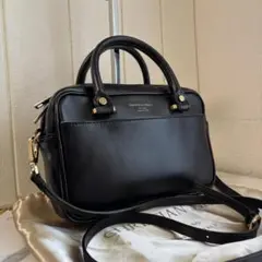 【美品】CHRISTIAN VILLA　ギャビー　2wayバッグ　本革　黒金