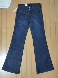 プラッパーズ ジーンズ ダークブルー タイトフレアー