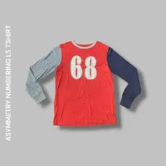 ASYMMETRY NUMBERING LS TSHIRT 2983T ロンT