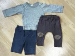 ベビー服 長袖トップスとボトムスセット