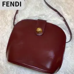 【超希少】FENDI ショルダーバッグ ボルドー レザー 金具