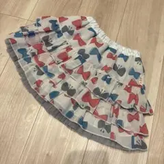 ケーピー⭐︎リボン柄フリルスカート110