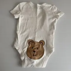 baby gap おしりくま　ボタン付きロンパース 12ヶ月 ホワイト