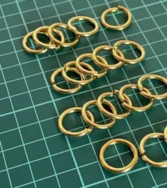 （20個セット）真鍮 (鋳物) 丸カン （円型かん）ゴールドブラス 真鍮