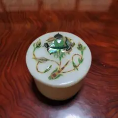 インド　大理石　象嵌細工 螺細　飾り皿　額装 インド 大理石 象嵌細工 螺細 飾り皿 額装