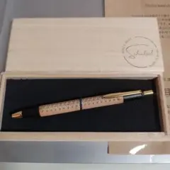 【新品未使用】革軸ペン　シックザール　ボールペン　特上ヌメ革　ナチュラル　節目模