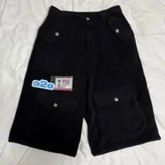 a2o パイルワイドカーゴショーツ　ブラック　M