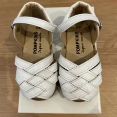 POMPKINS ホワイト サンダル 14.0cm