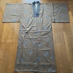 【新品 未使用品】メンズ 浴衣 長襦袢 茶色と青の模様